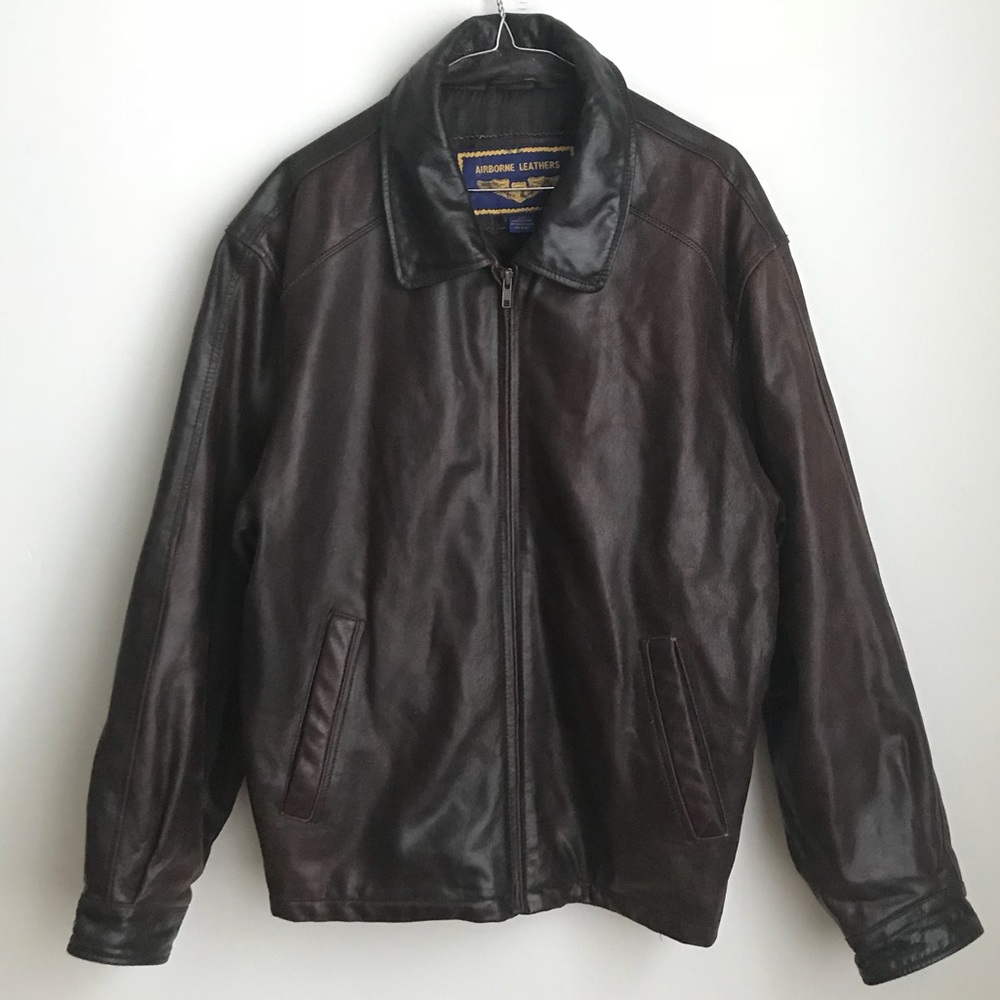 Genuine Leather Classic Bomber Jacket